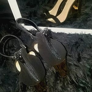 Black with Gold heels